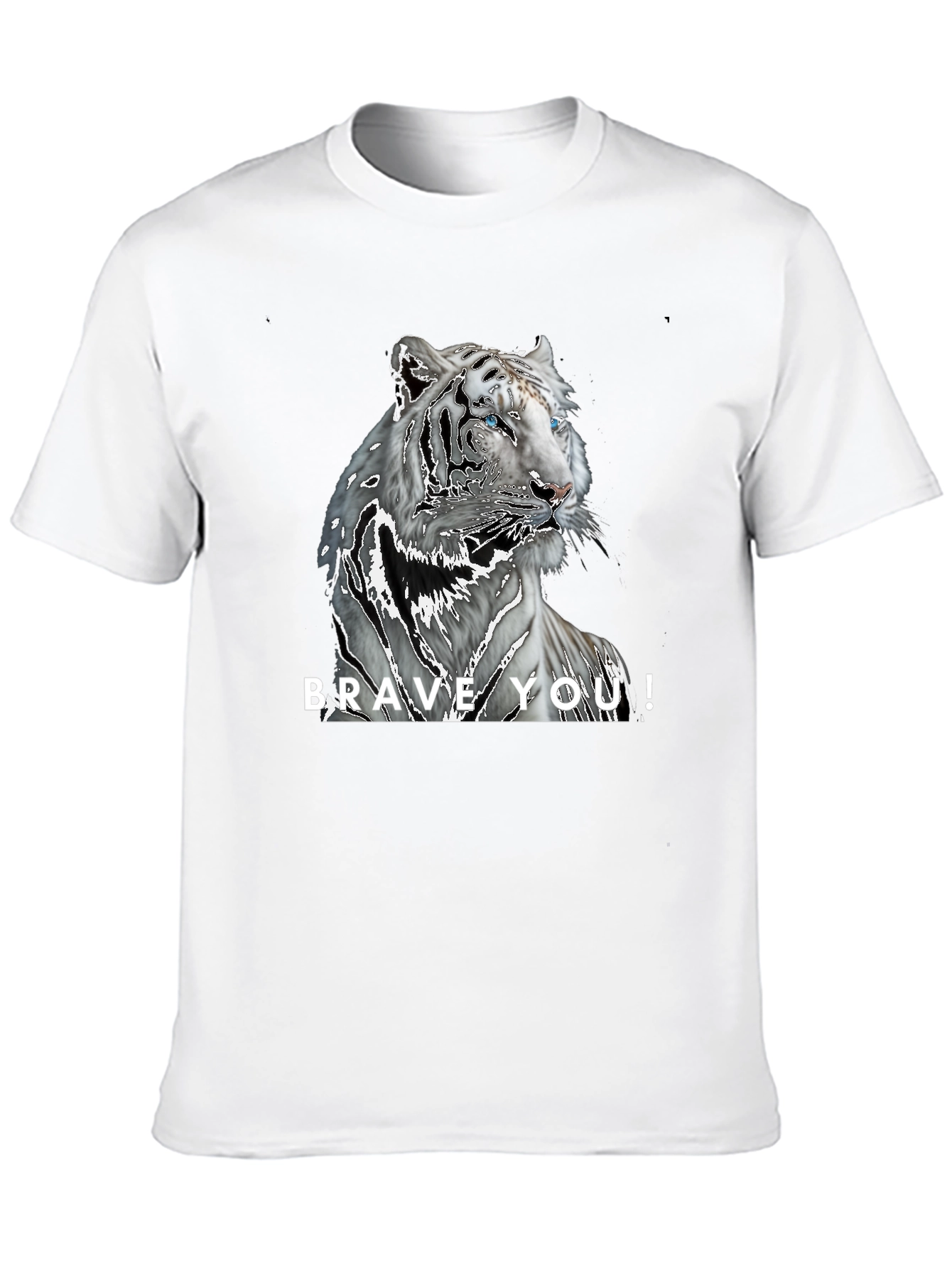 Brave You! Tiger Graphic Black T-Shirt