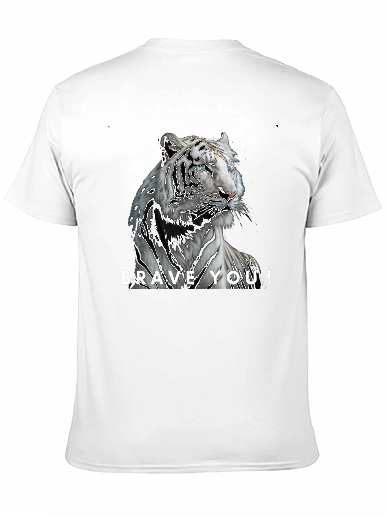 Brave You! Tiger Graphic Black T-Shirt