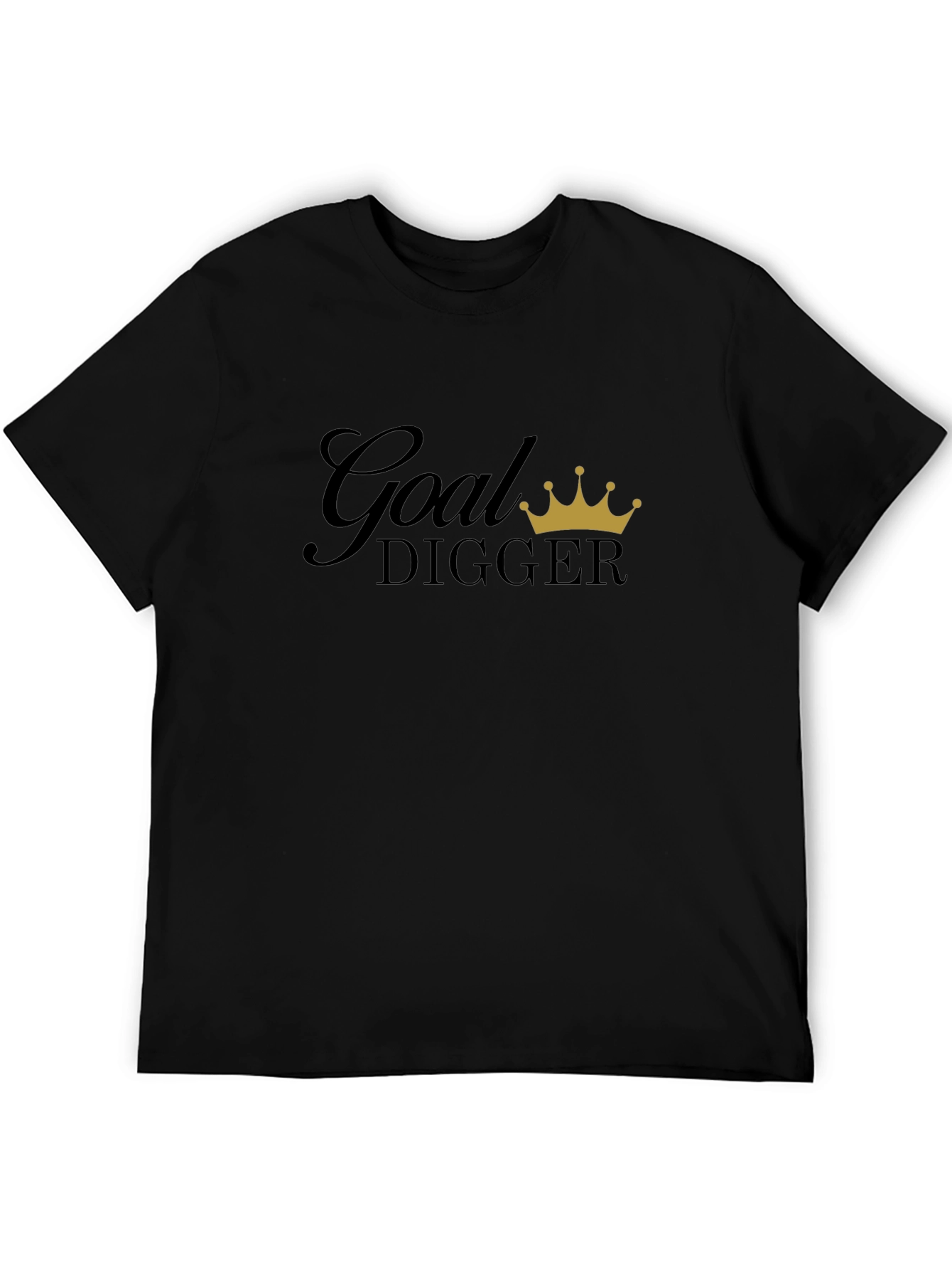 Goal Digger Graphic Tee - Black Cotton Blend
