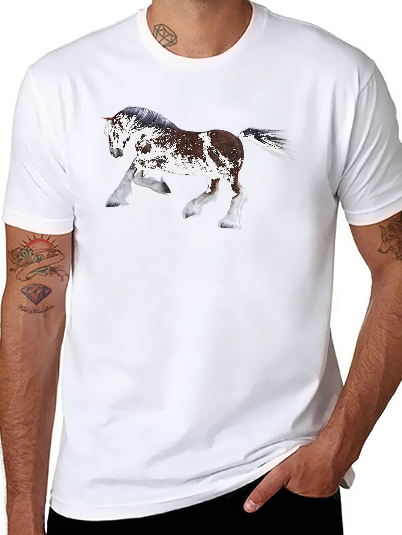 Horse Graphic T-Shirt - Black