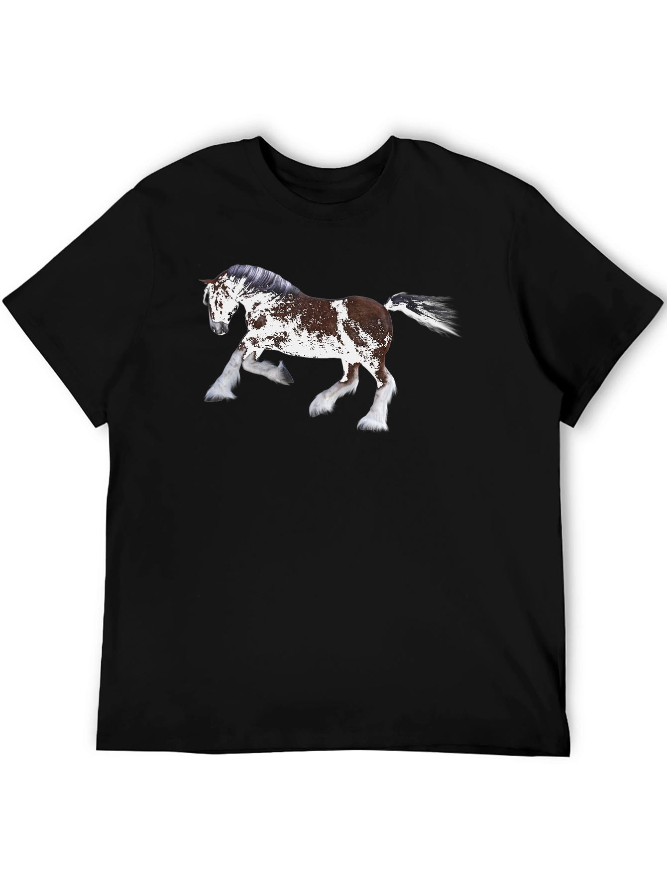 Horse Graphic T-Shirt - Black