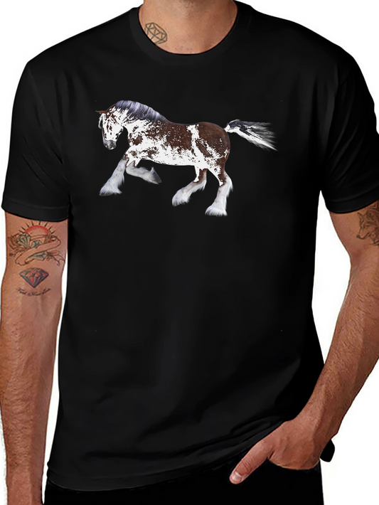 Horse Graphic T-Shirt - Black