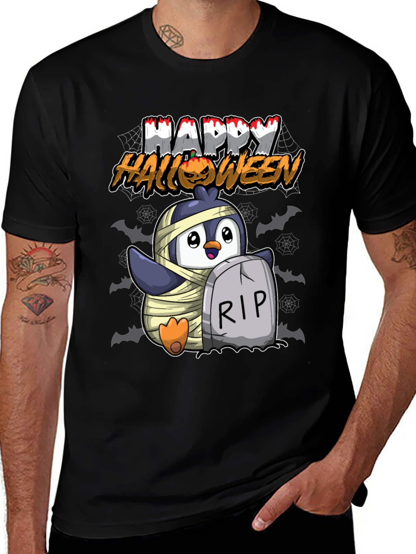 Penguin Mummy Halloween T-Shirt - Unisex