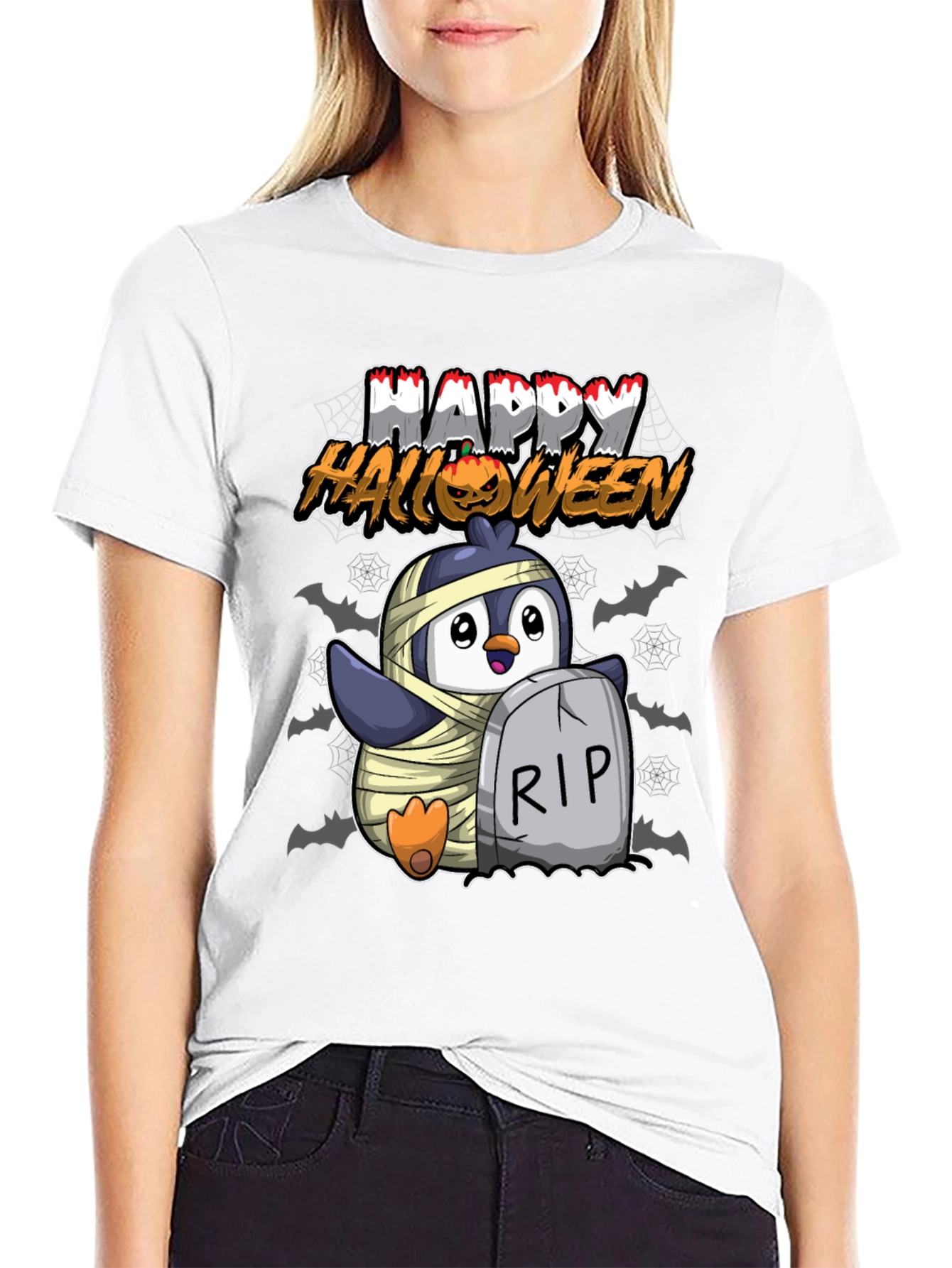 Penguin Mummy Halloween T-Shirt - Unisex