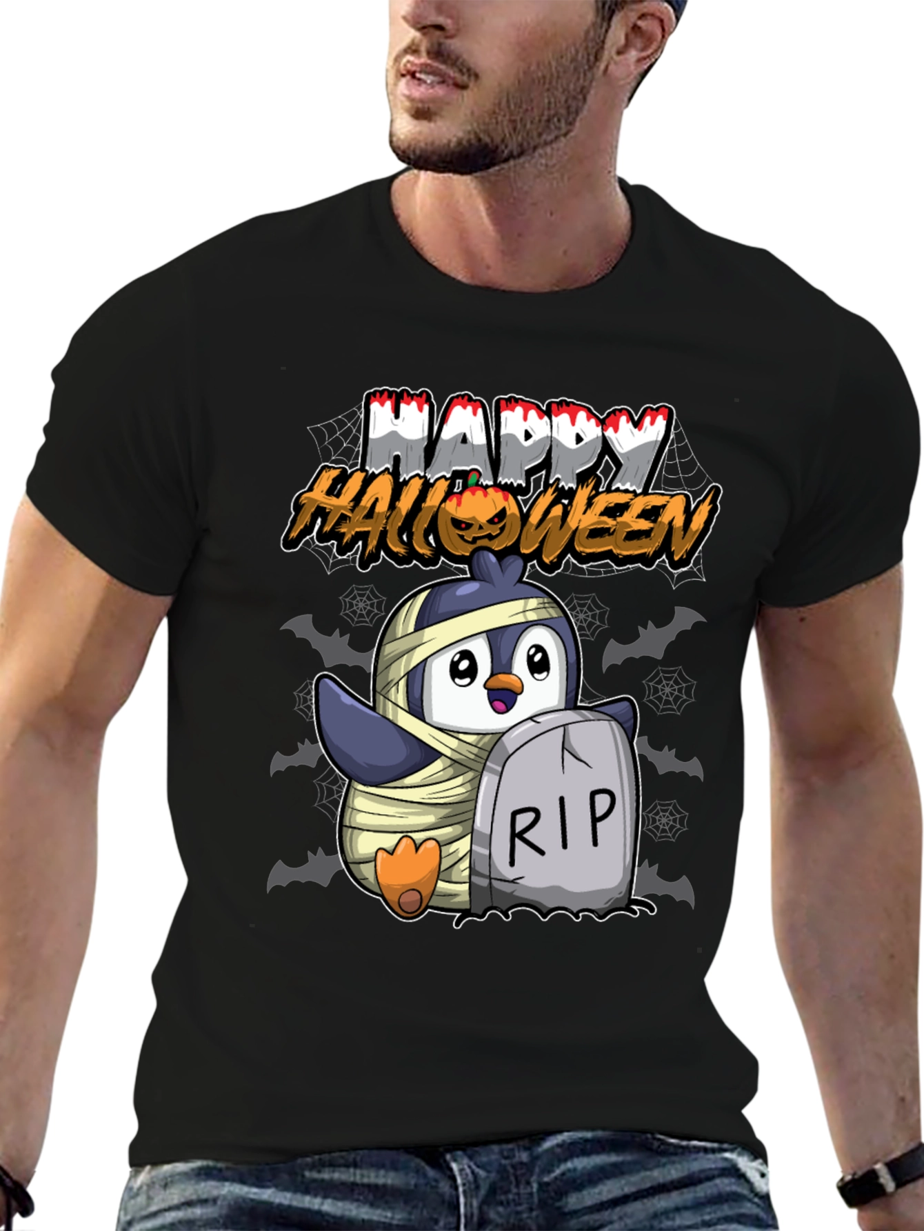 Penguin Mummy Halloween T-Shirt - Unisex