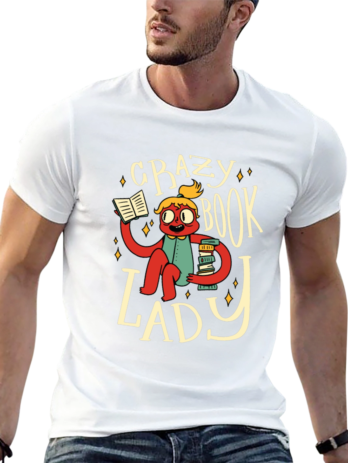 Crazy Book Lady Graphic Tee