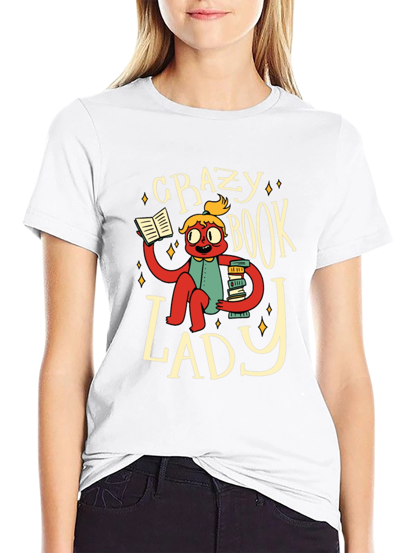 Crazy Book Lady Graphic Tee