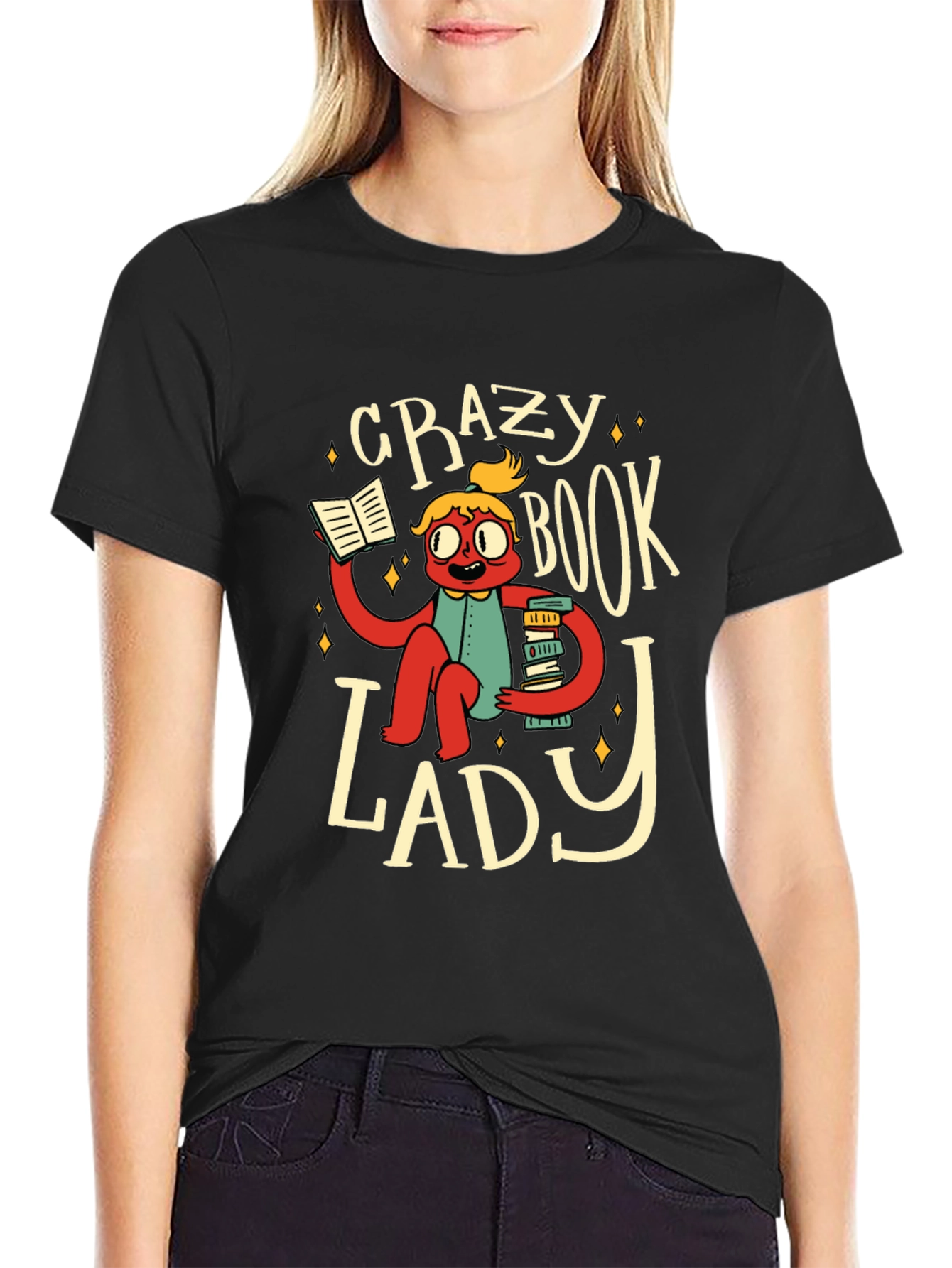 Crazy Book Lady Graphic Tee