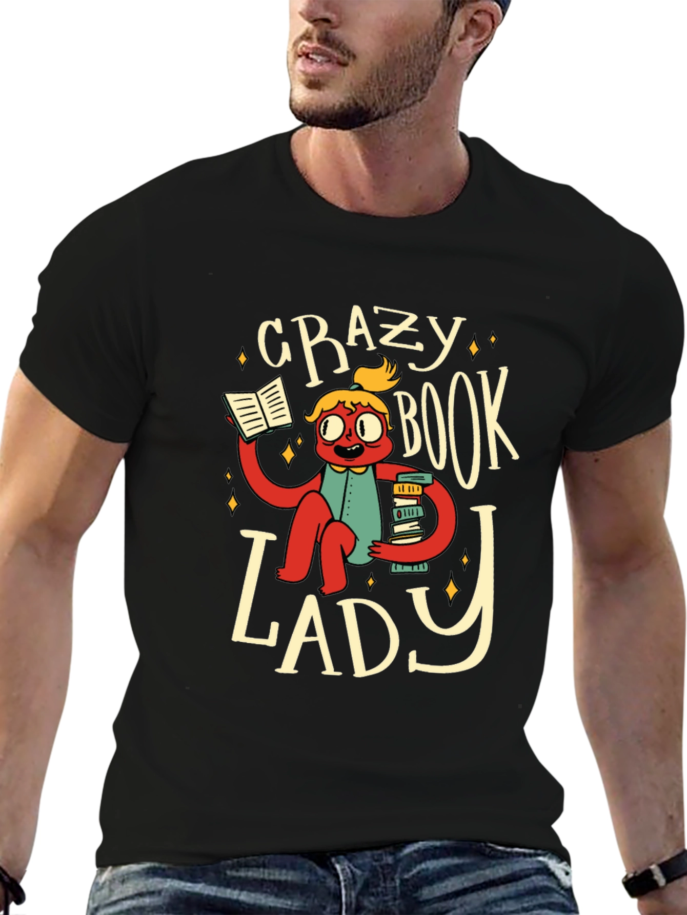 Crazy Book Lady Graphic Tee