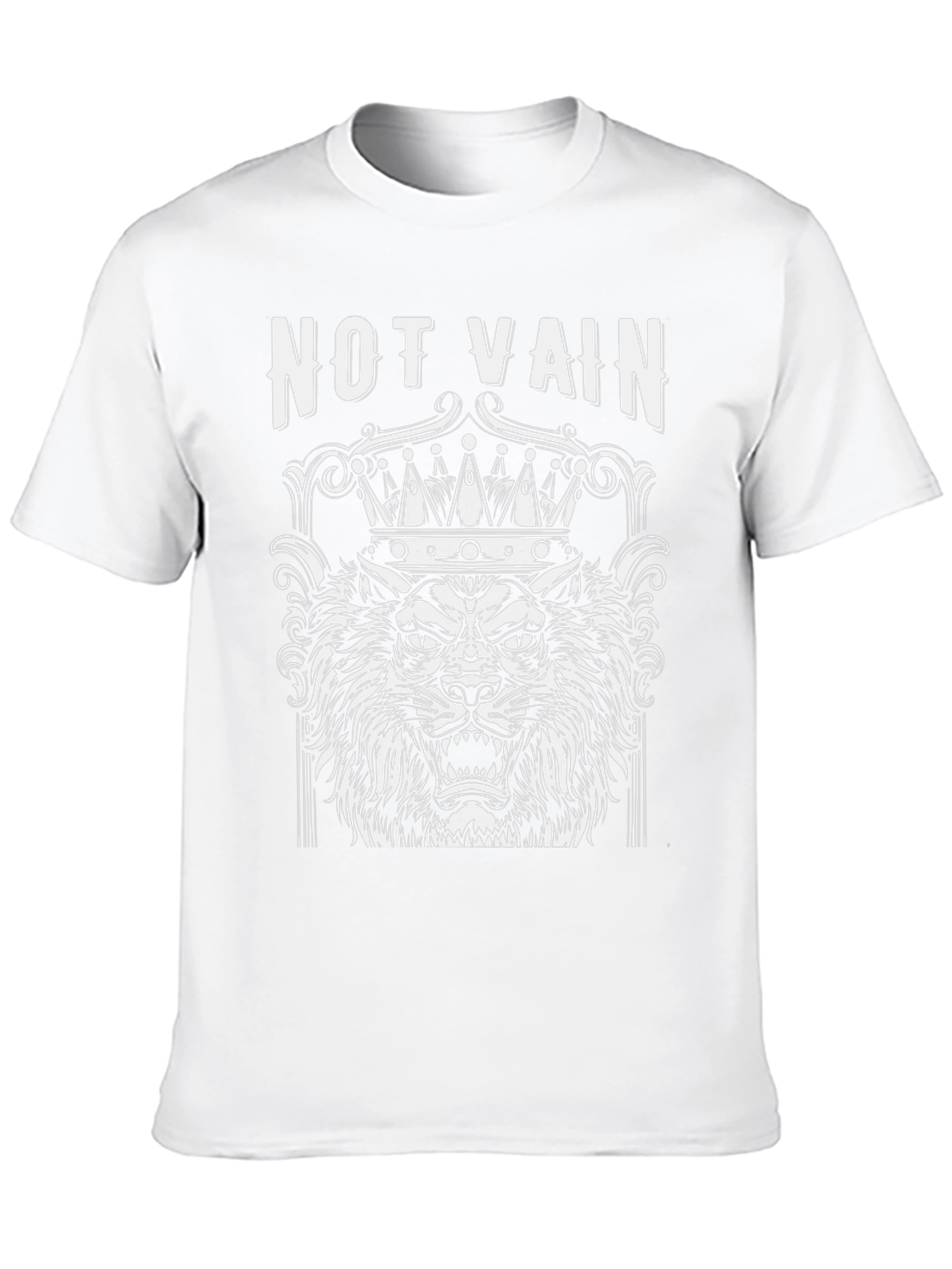 Not Vain Lion Graphic Print Black T-Shirt