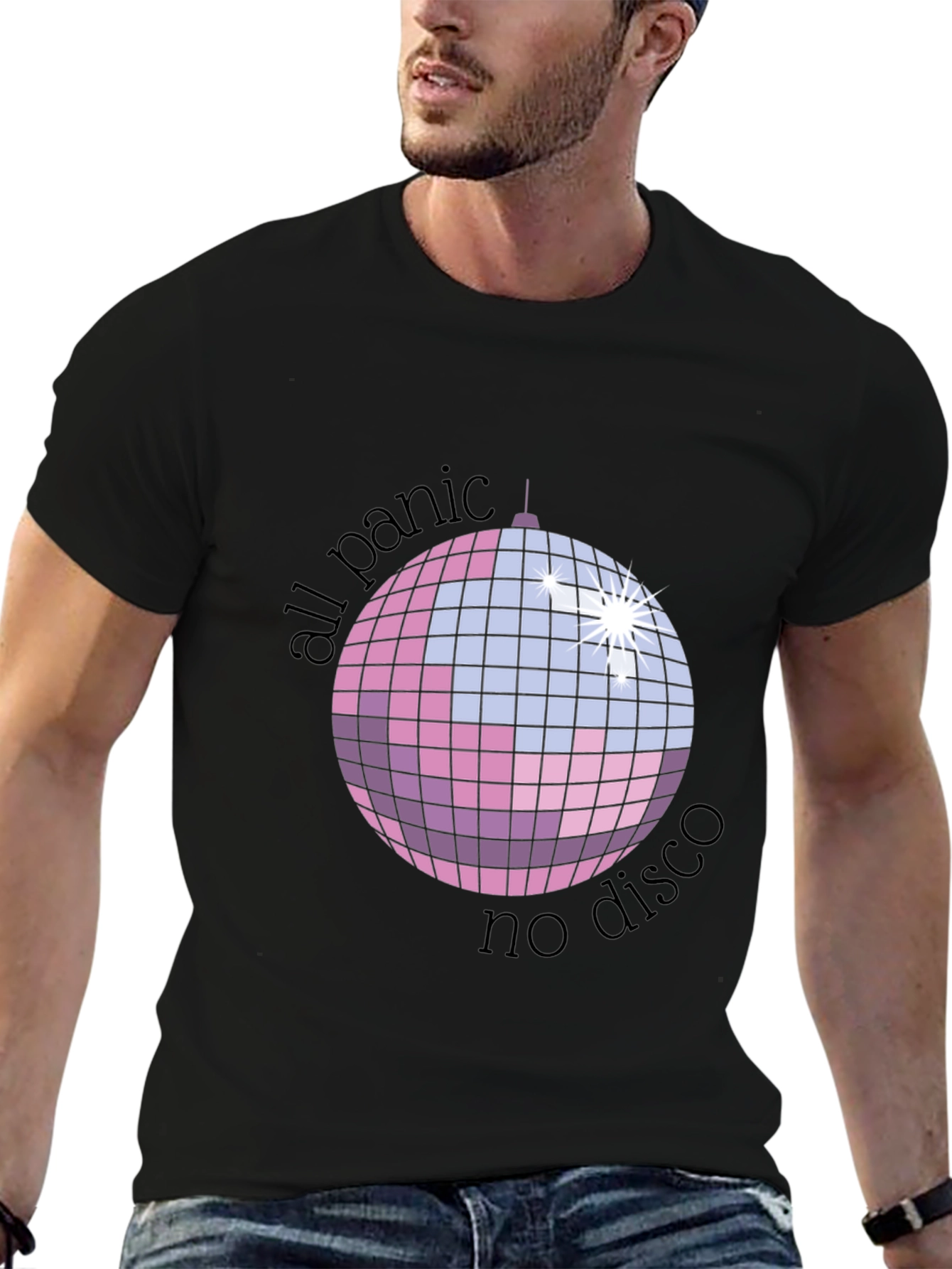 All Panic No Disco Graphic Tee - Black