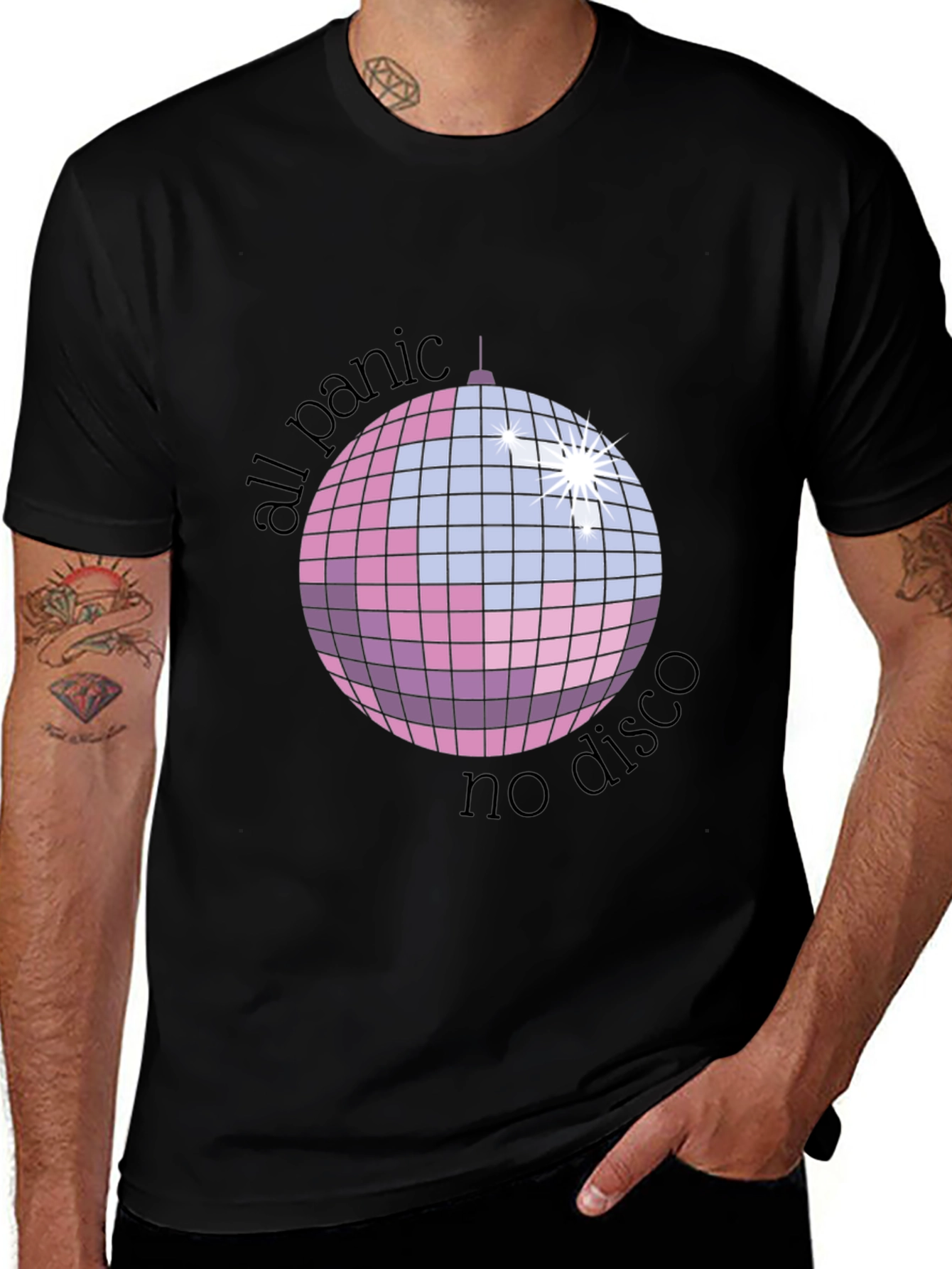 All Panic No Disco Graphic Tee - Black