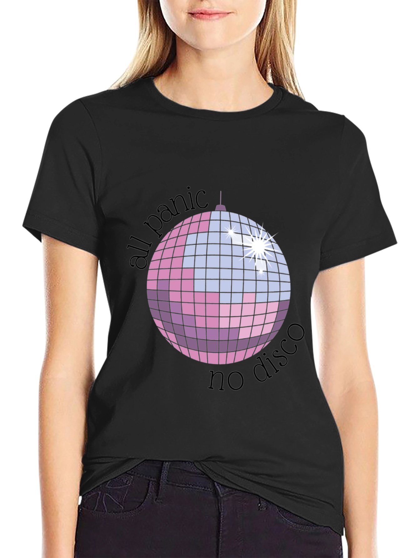All Panic No Disco Graphic Tee - Black