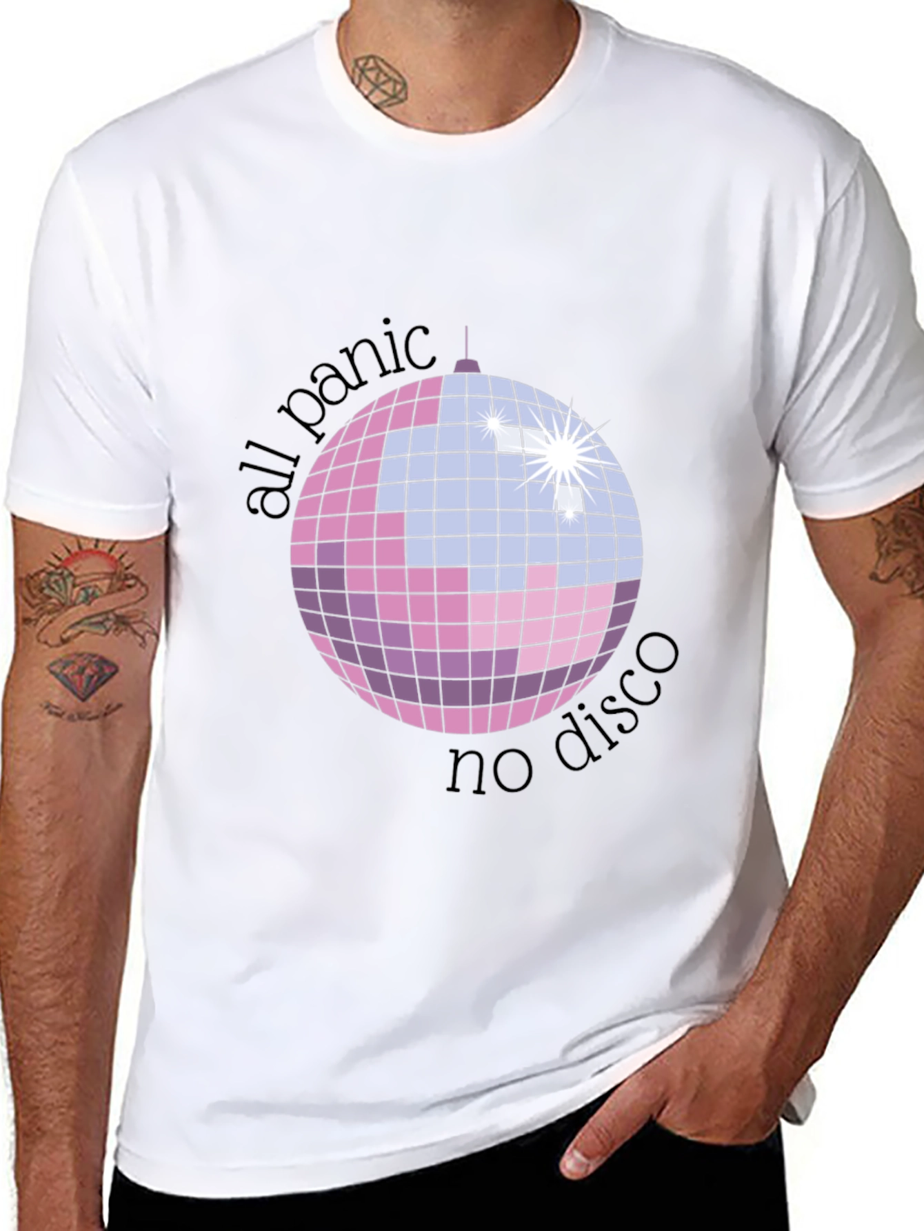All Panic No Disco Graphic Tee - Black
