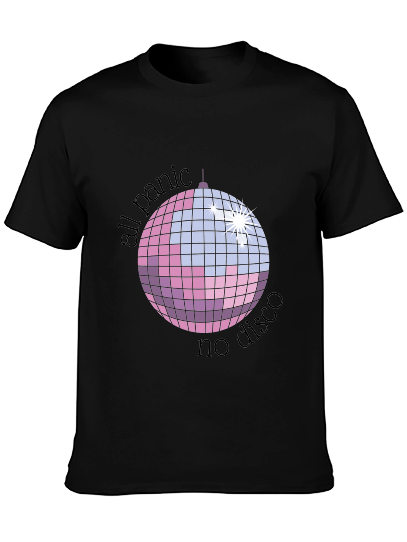 All Panic No Disco Graphic Tee - Black