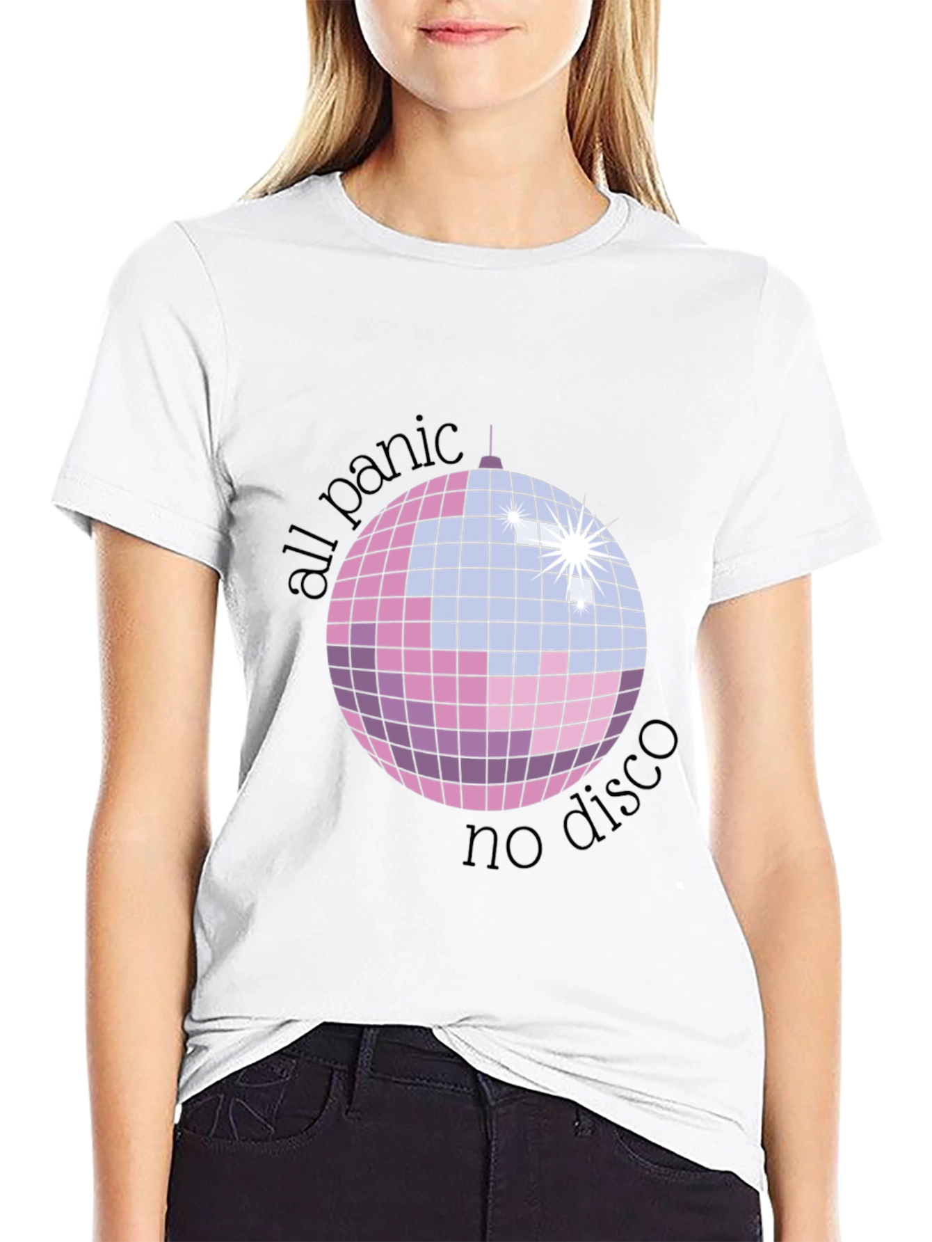 All Panic No Disco Graphic Tee - Black