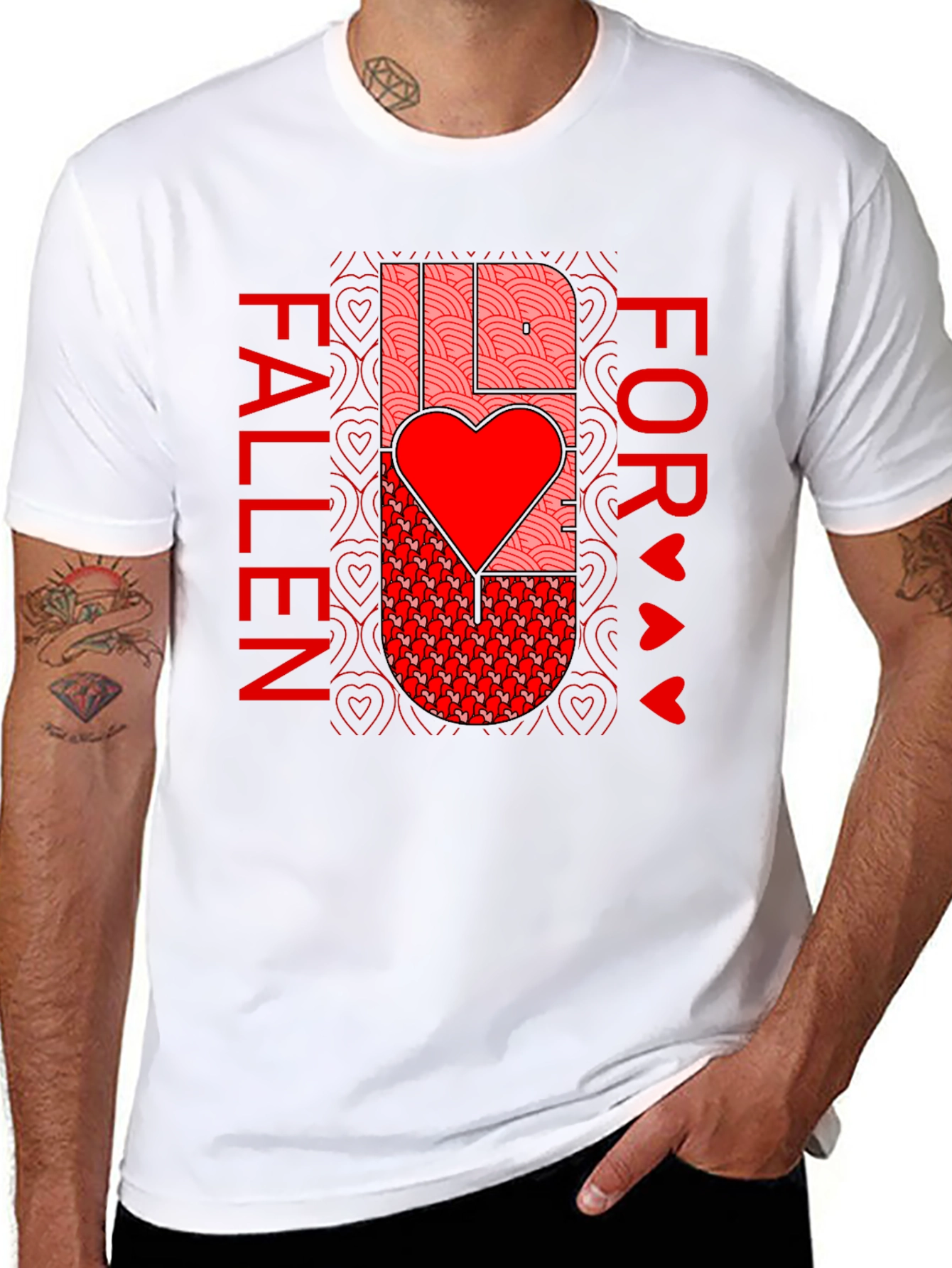 Fallen For Love Graphic Tee - Black