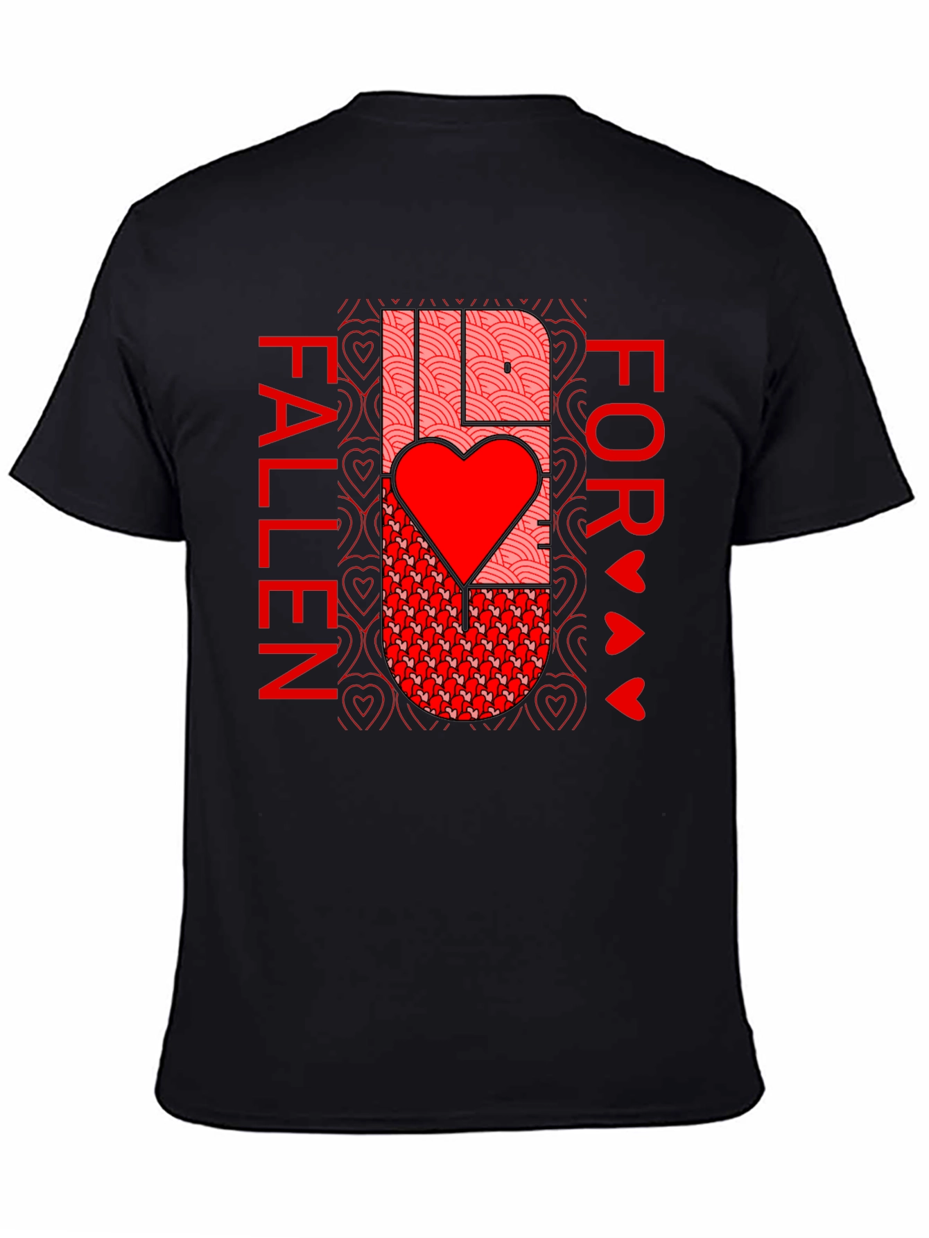 Fallen For Love Graphic Tee - Black