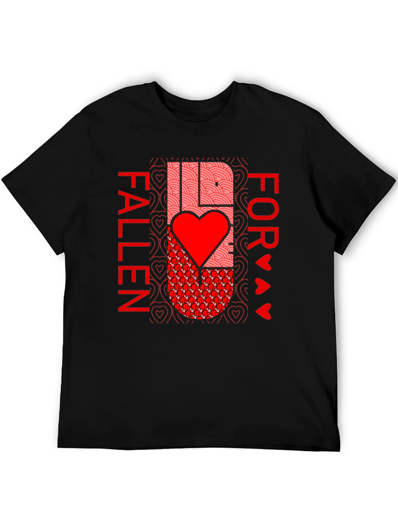 Fallen For Love Graphic Tee - Black