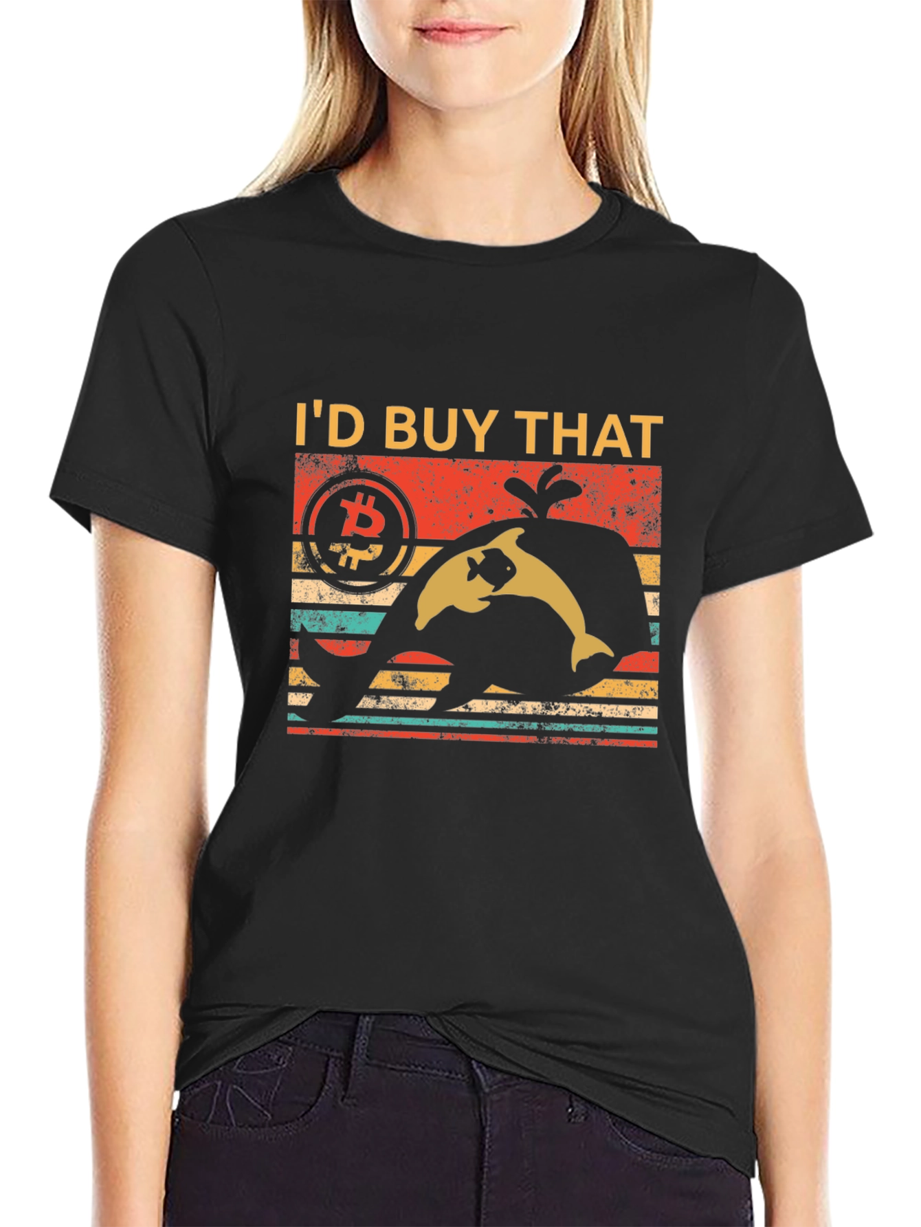Bitcoin Whale Retro T-Shirt