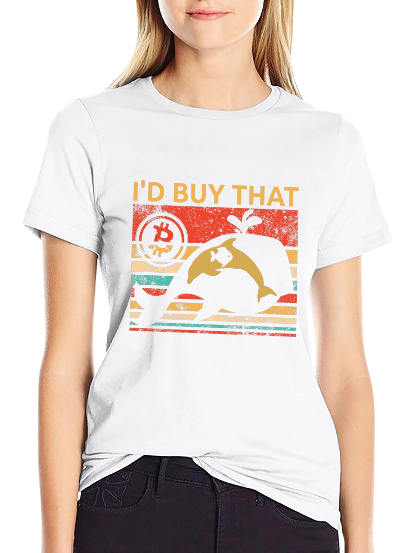 Bitcoin Whale Retro T-Shirt