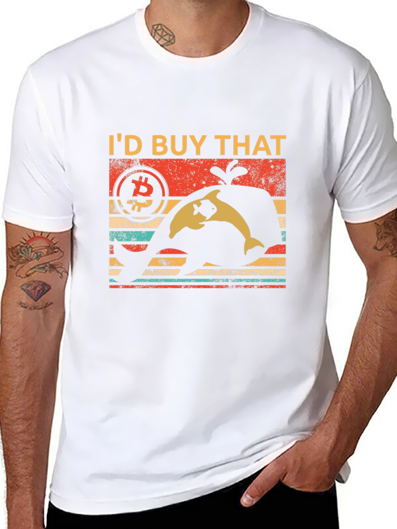Bitcoin Whale Retro T-Shirt