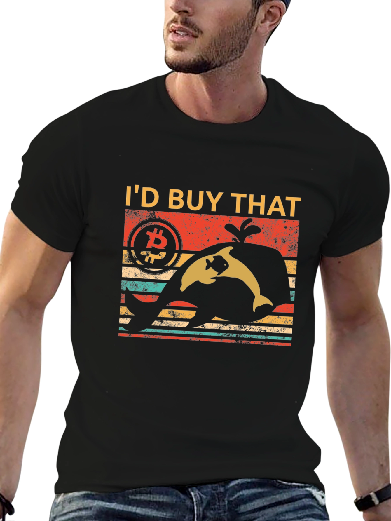 Bitcoin Whale Retro T-Shirt