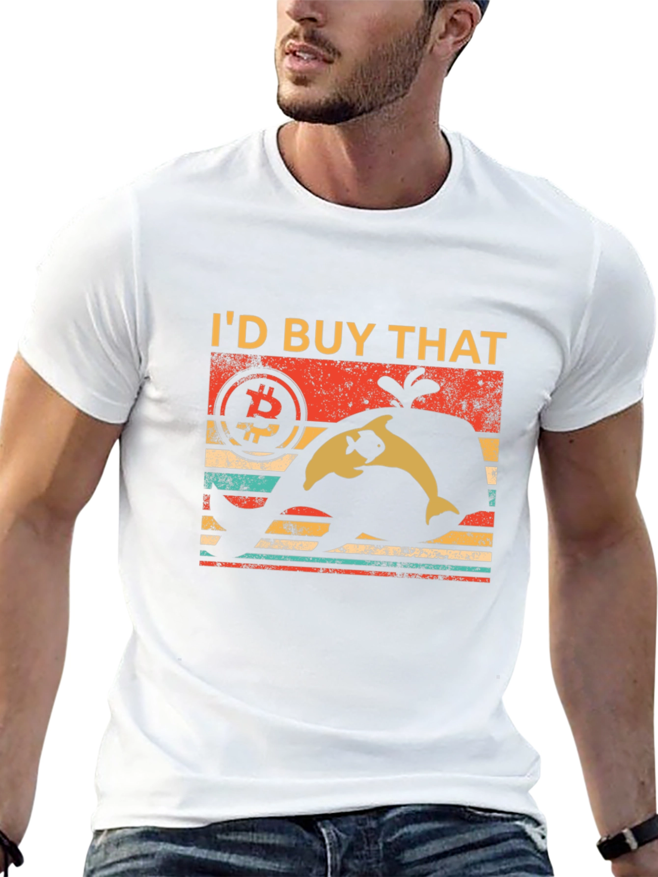 Bitcoin Whale Retro T-Shirt