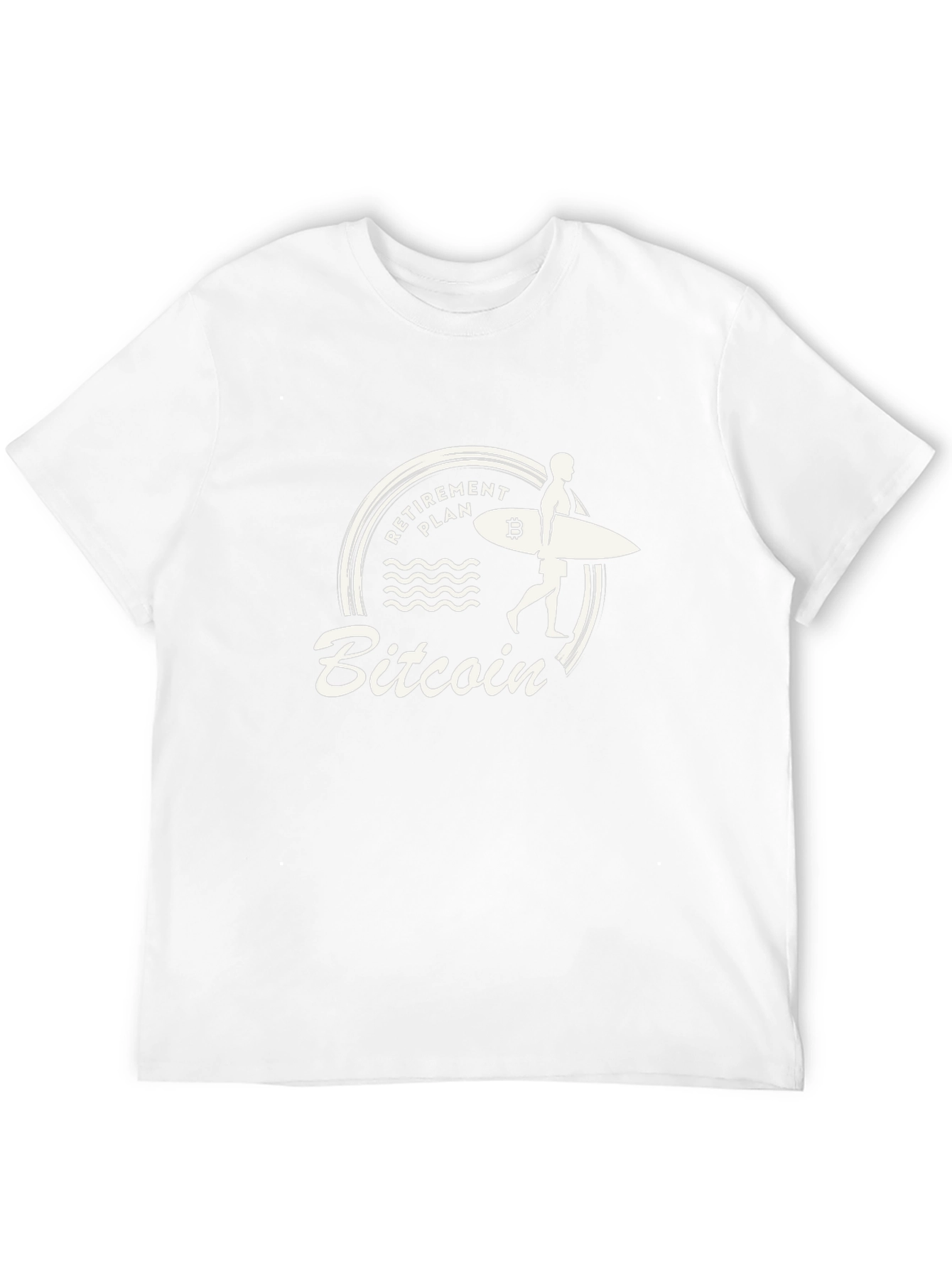 Bitcoin Retirement Plan Surfer Graphic T-Shirt