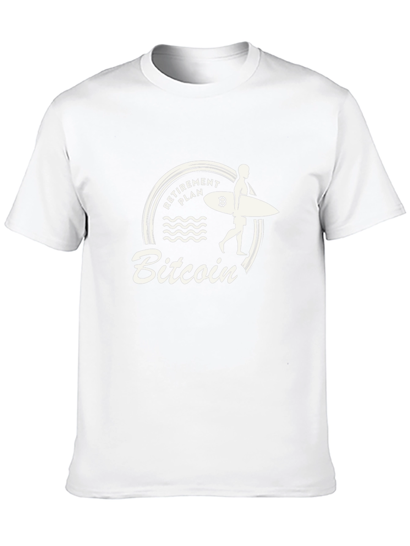 Bitcoin Retirement Plan Surfer Graphic T-Shirt