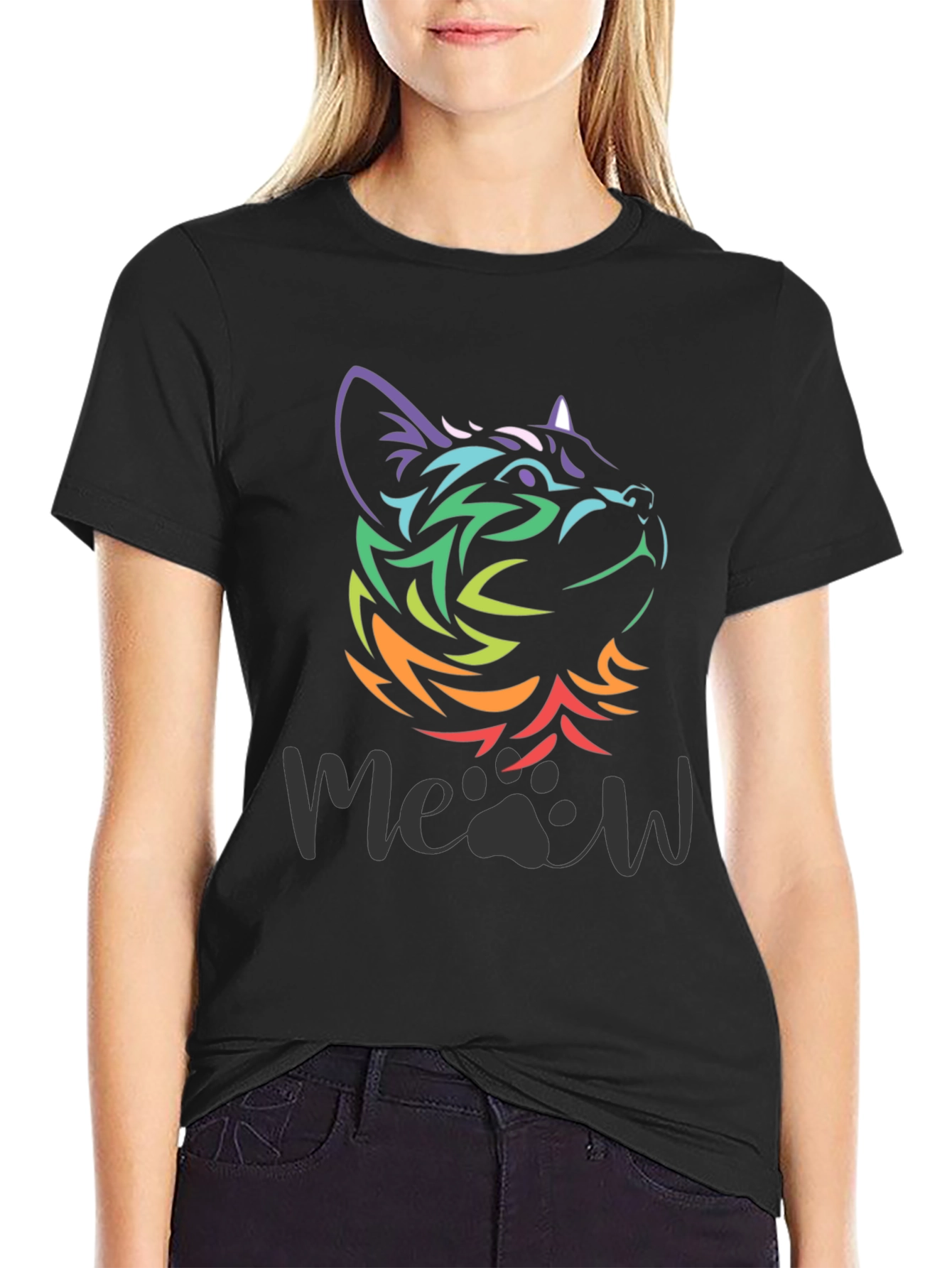 Rainbow Cat Meow T-Shirt