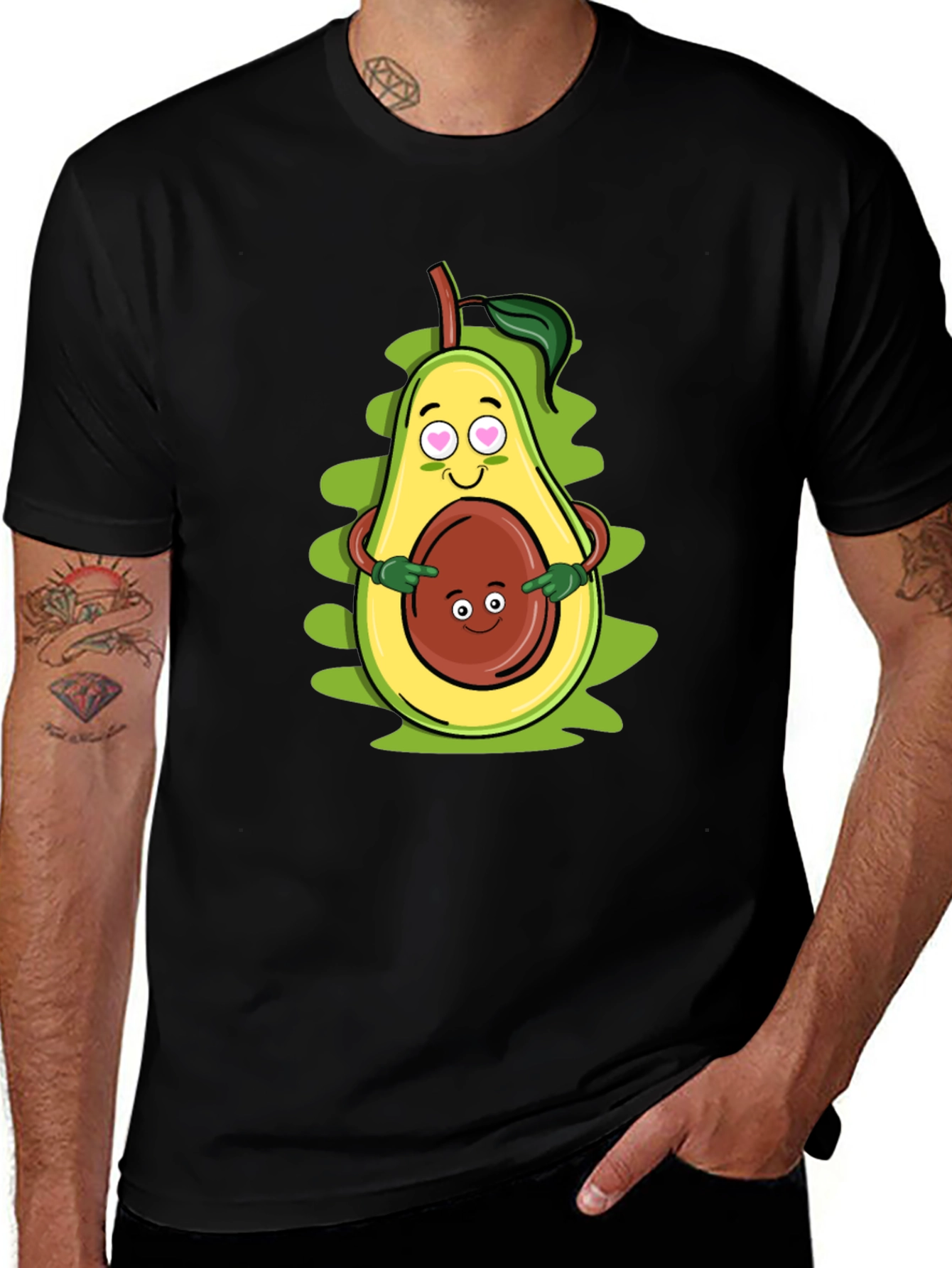 Funny Avocado Family Graphic T-Shirt