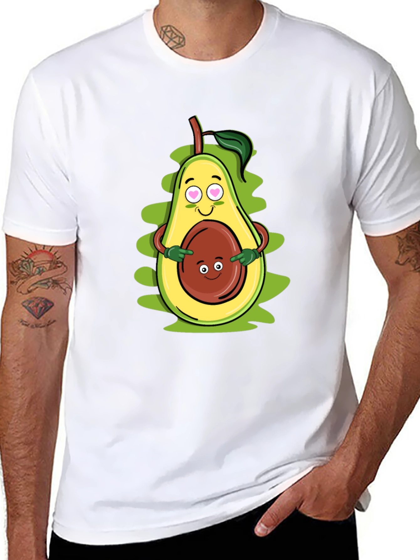 Funny Avocado Family Graphic T-Shirt