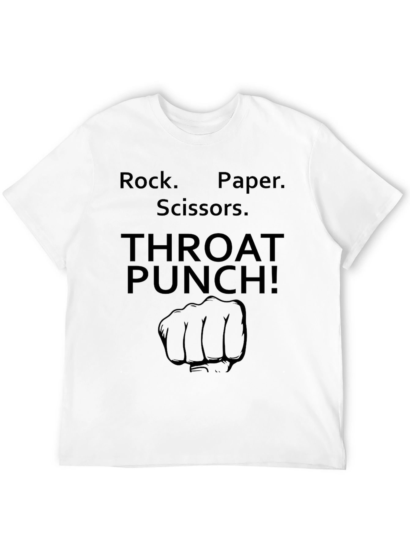 Rock Paper Scissors Throat Punch Graphic Tee