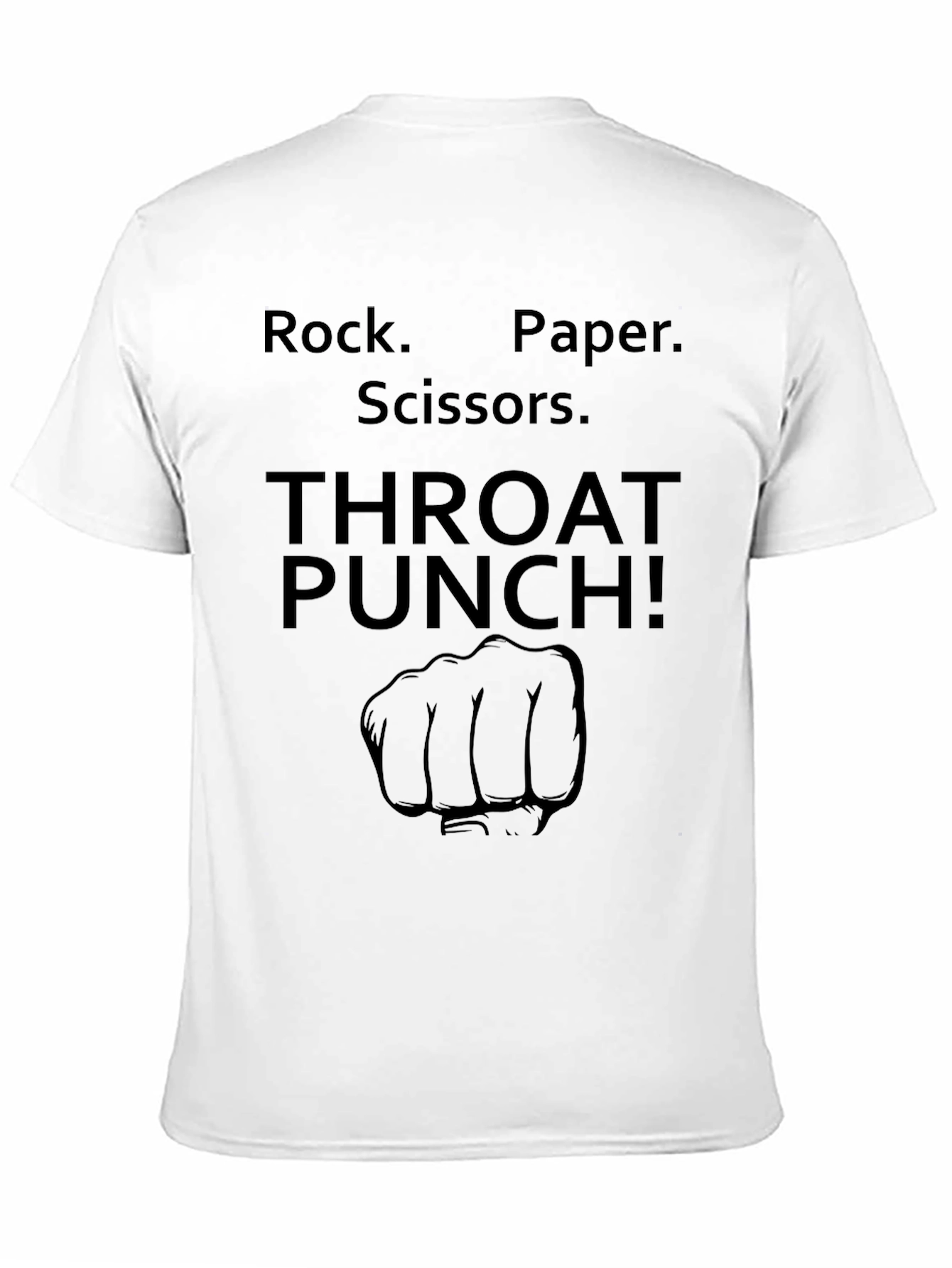 Rock Paper Scissors Throat Punch Graphic Tee