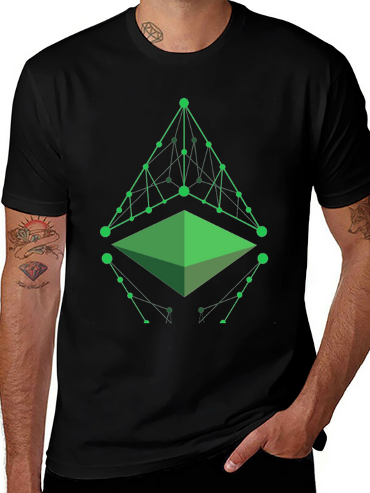 Geometric Green Graphic T-Shirt
