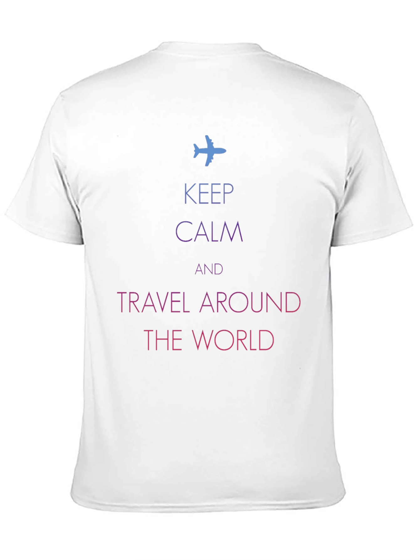 Keep Calm Travel Around The World Black T-Shirt
