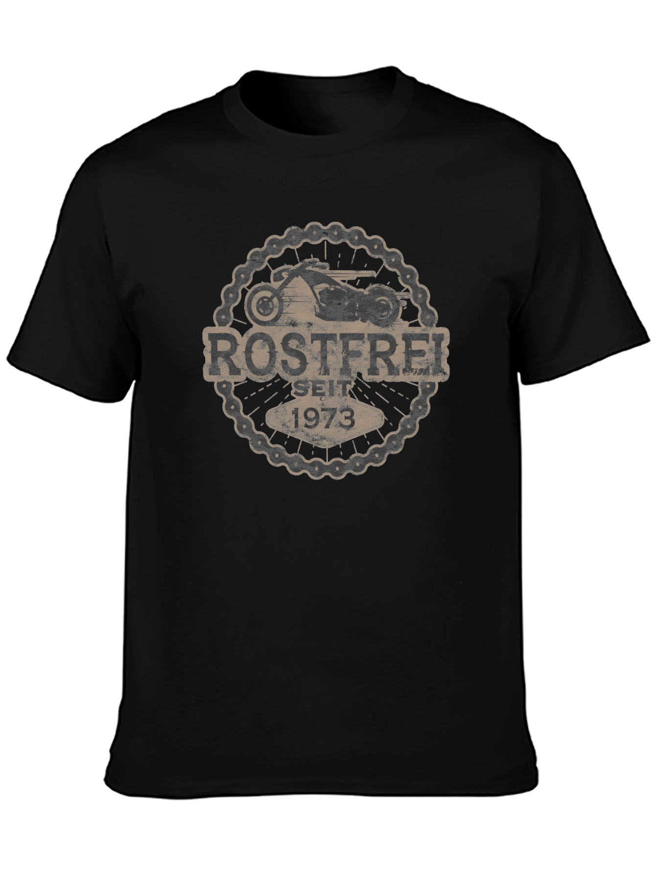 Rostfrei Seit 1973 Motorcycle T-Shirt - Black