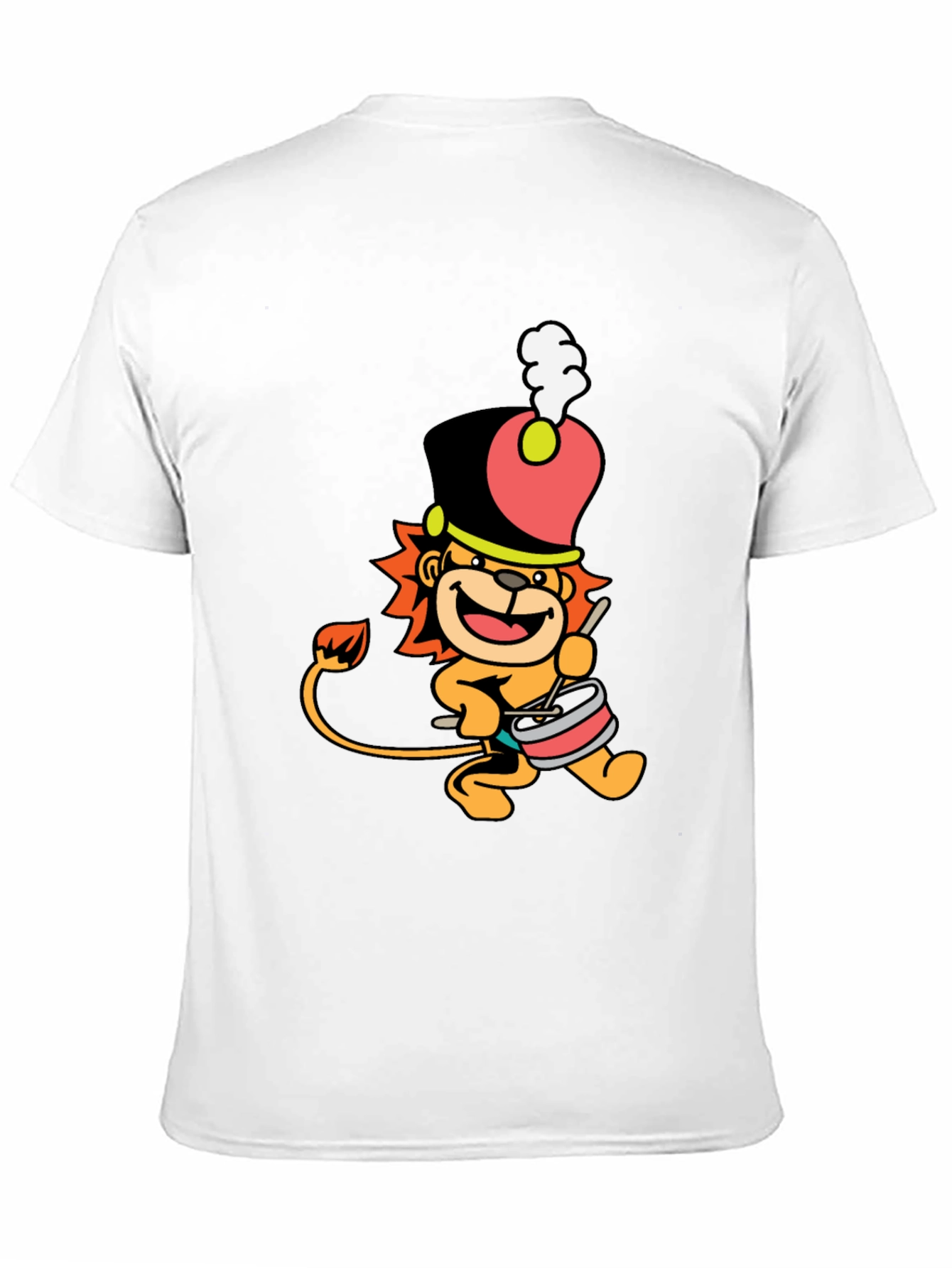 Drummer Lion Black T-Shirt