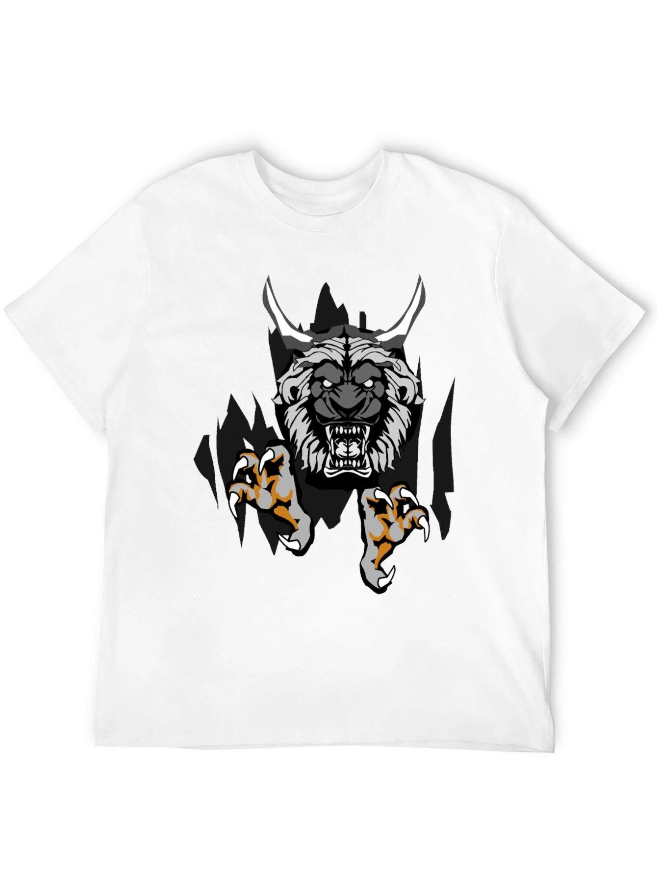 Monster Graphic Print Black T-Shirt