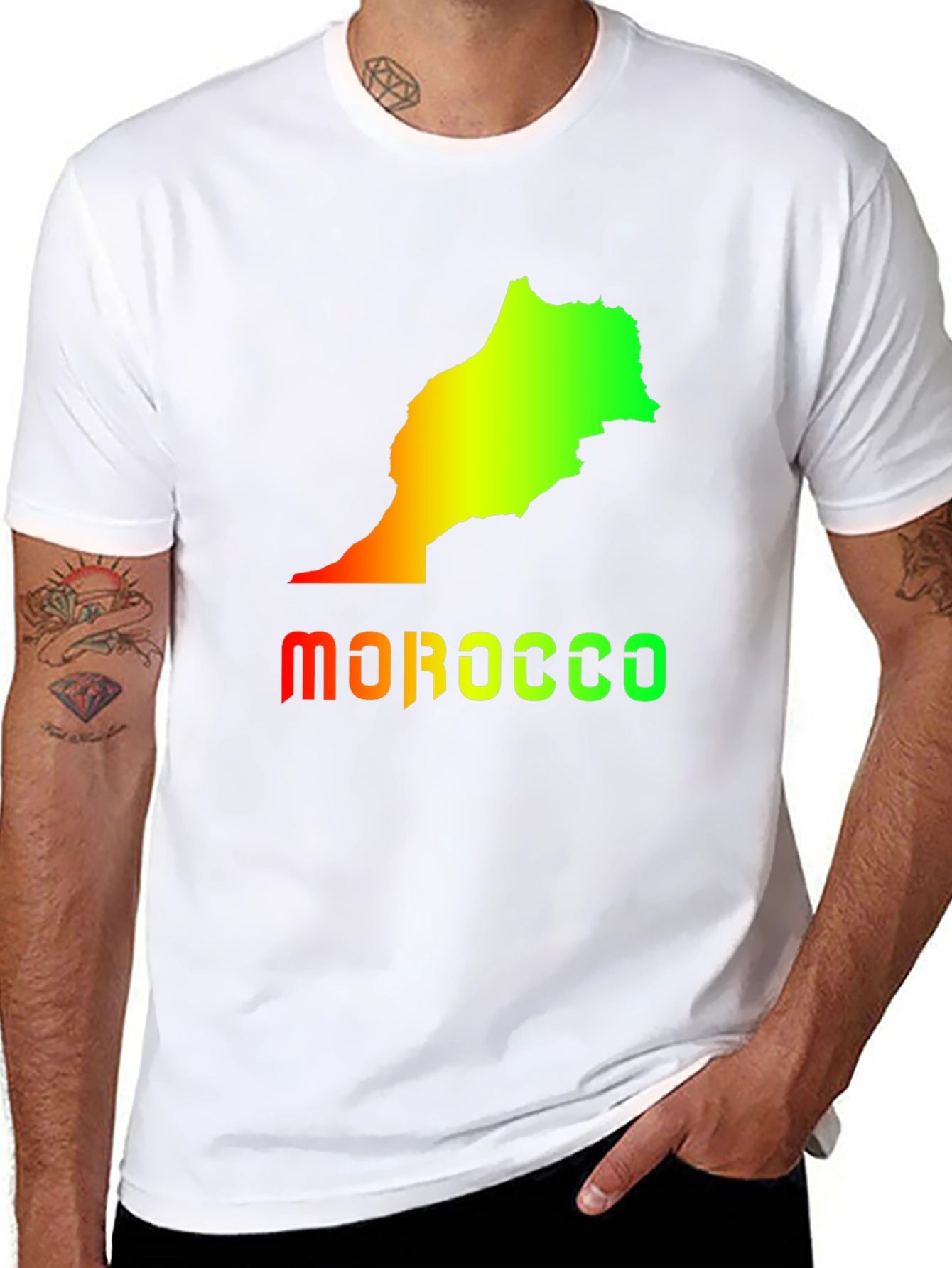 Morocco Map T-Shirt - Graphic Tee