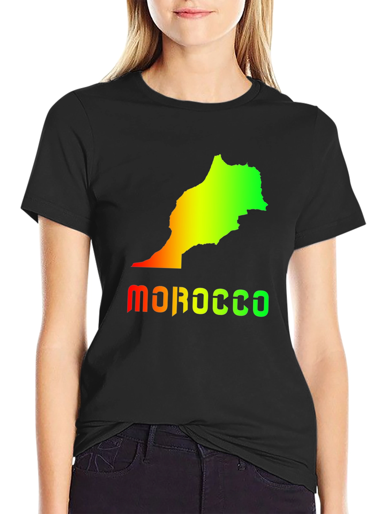Morocco Map T-Shirt - Graphic Tee