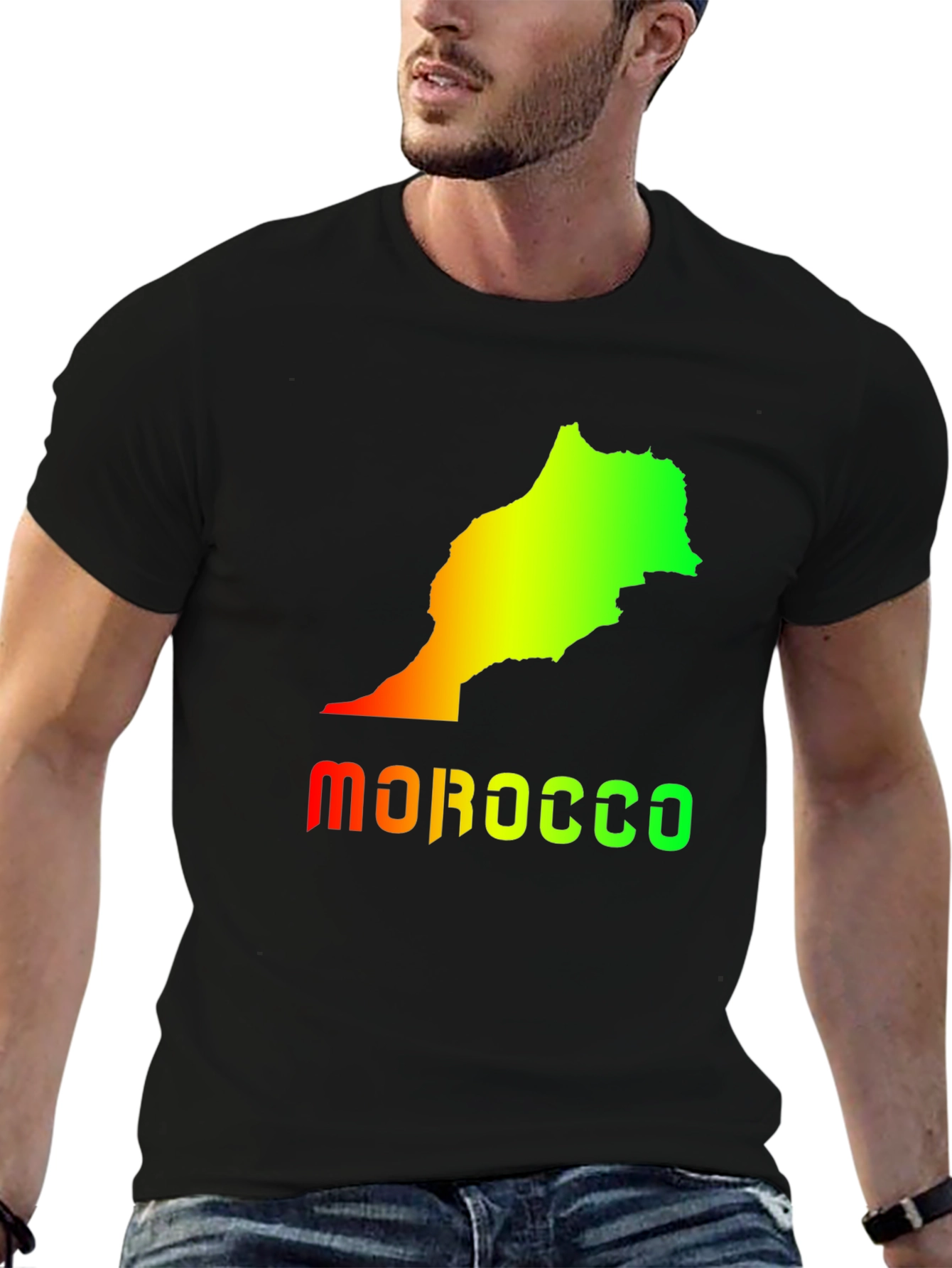 Morocco Map T-Shirt - Graphic Tee