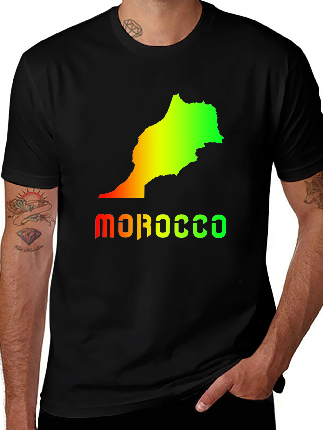 Morocco Map T-Shirt - Graphic Tee