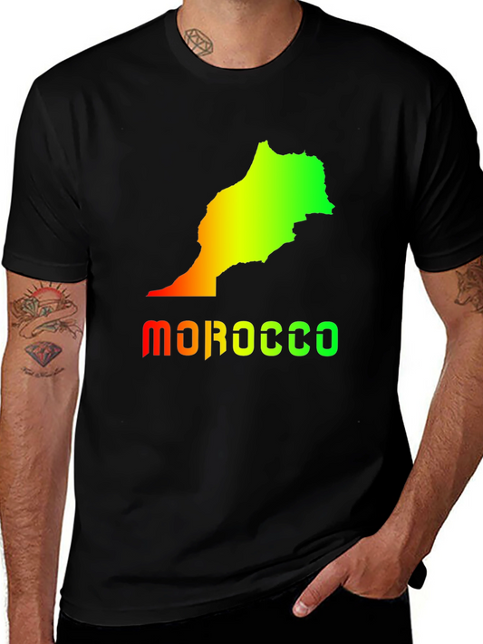 Morocco Map T-Shirt - Graphic Tee