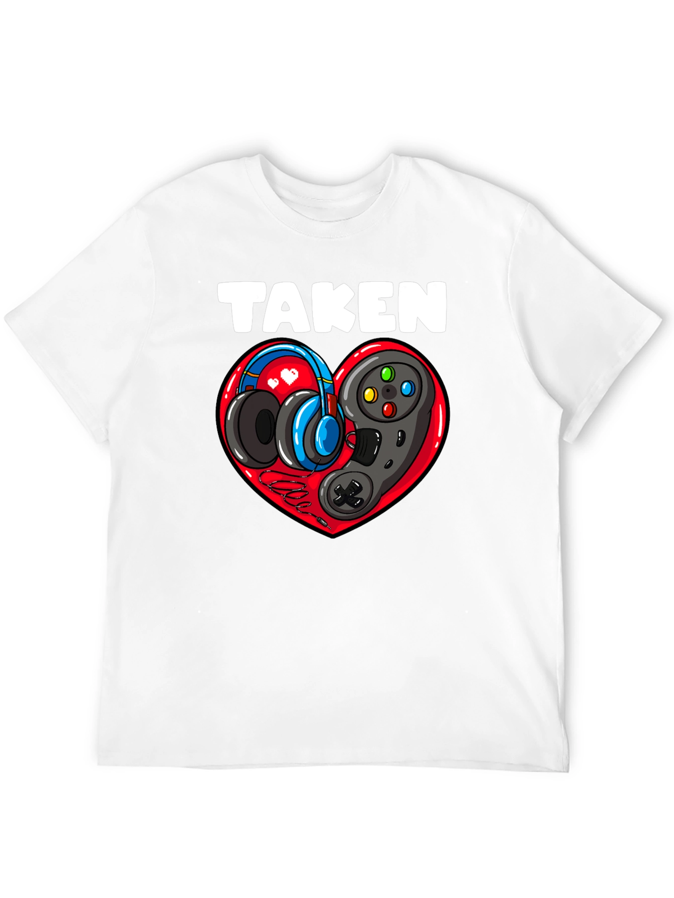 Taken Gamer T-Shirt: Headphones & Controller Heart