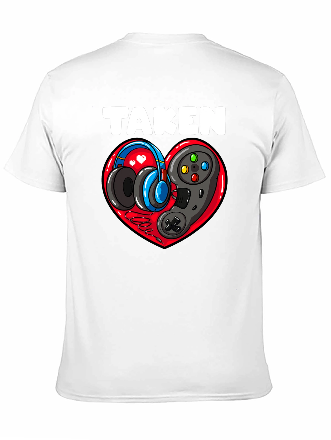 Taken Gamer T-Shirt: Headphones & Controller Heart