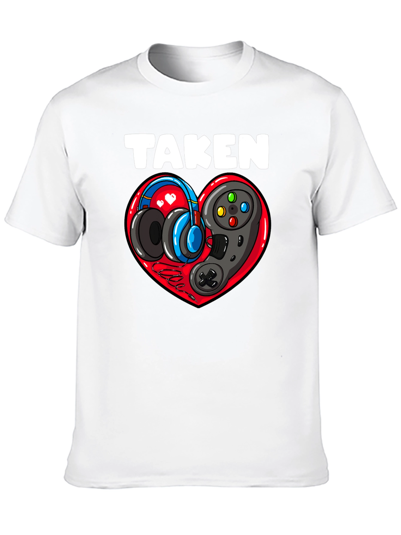 Taken Gamer T-Shirt: Headphones & Controller Heart