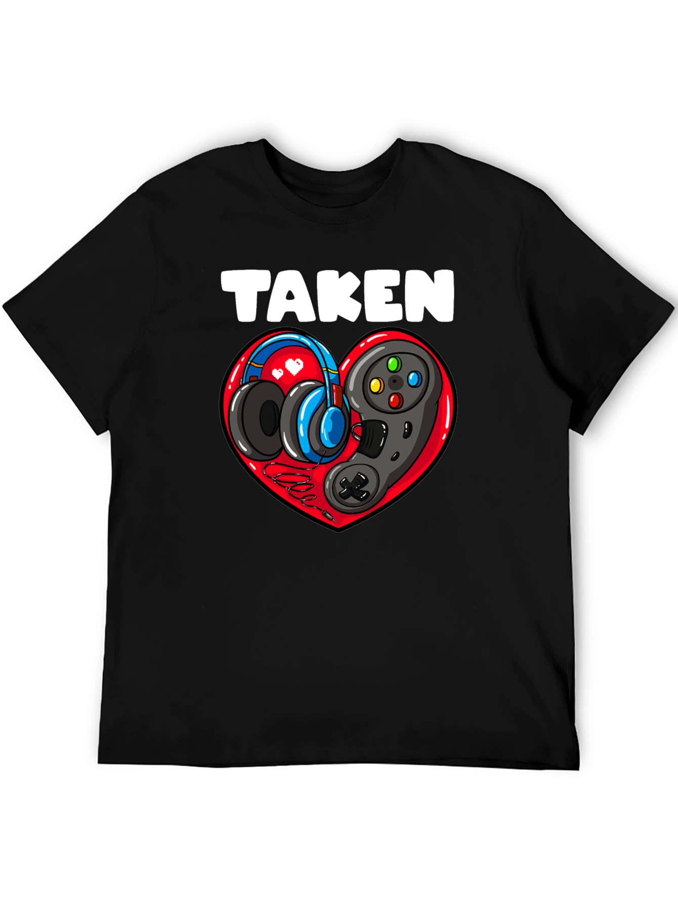 Taken Gamer T-Shirt: Headphones & Controller Heart