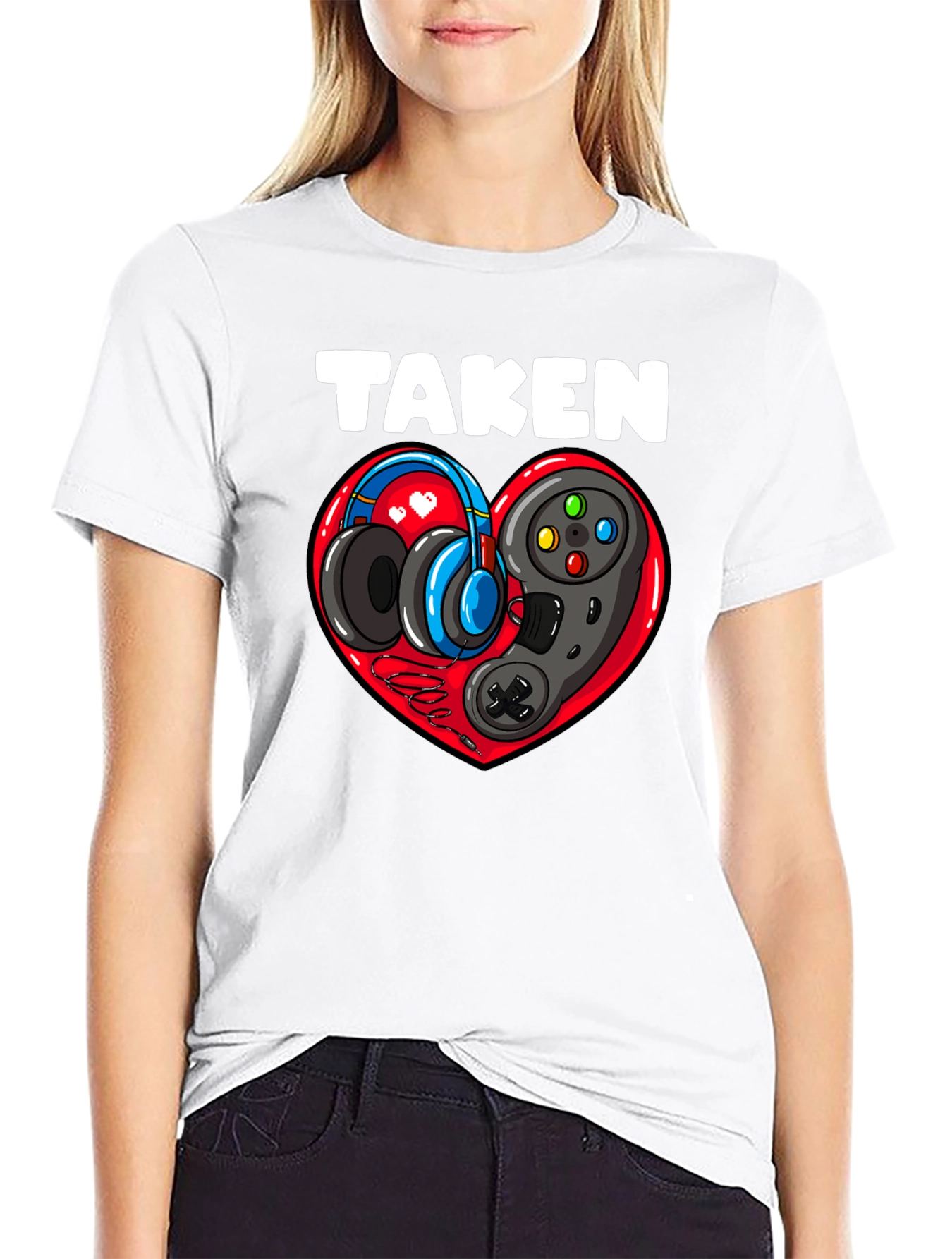 Taken Gamer T-Shirt: Headphones & Controller Heart